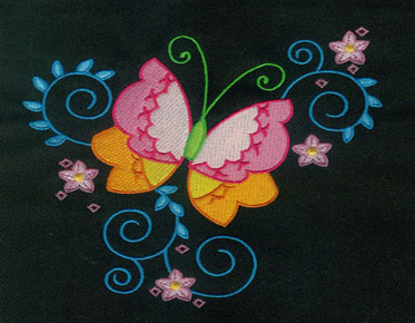 embroidery digitizing butterfly design